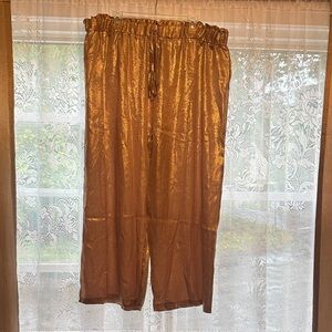 Shimmery gold wide leg pants